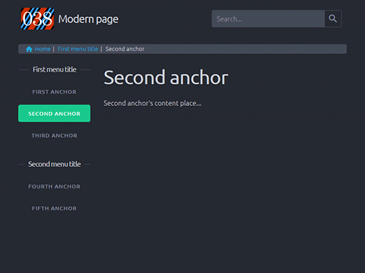 Classic page example